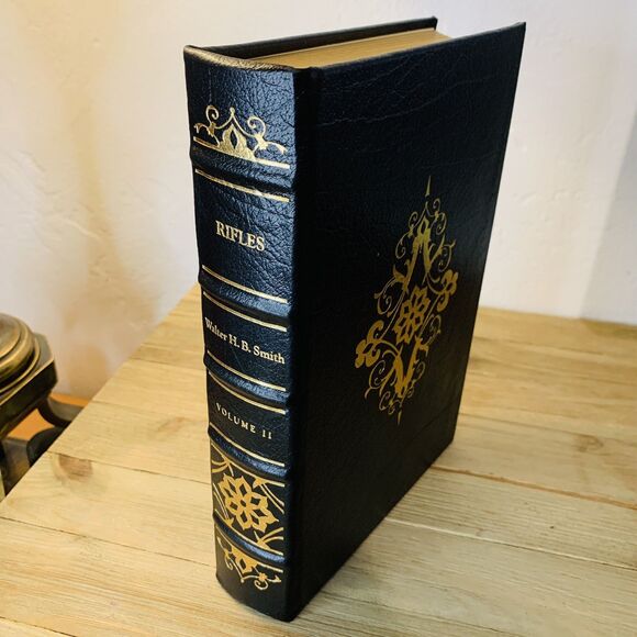 RIFLES by Walter H.B. Smith Vol II NRA Firearms Classics LEATHER 22K Gold Gilded - Picture 1 of 16